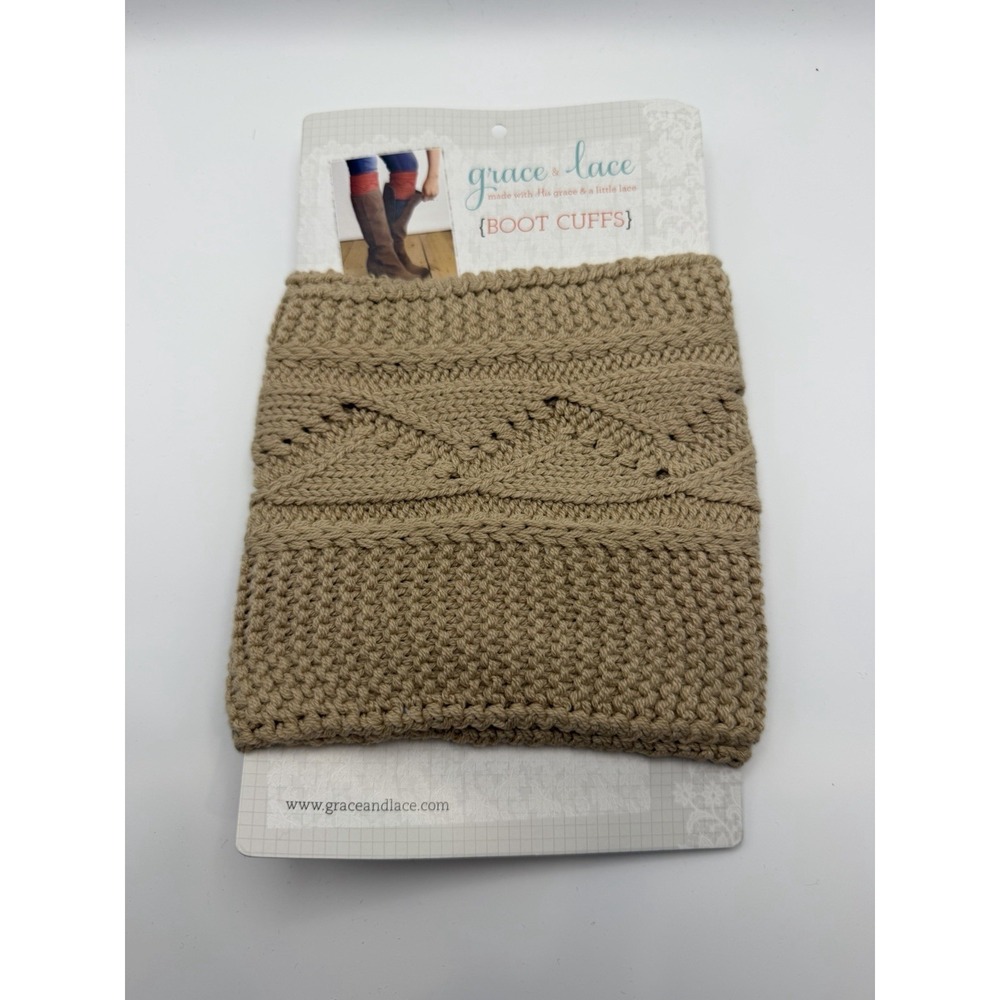 Grace‎ & Lace Original Boot Cuffs-Cabled Cuff-Natural-New